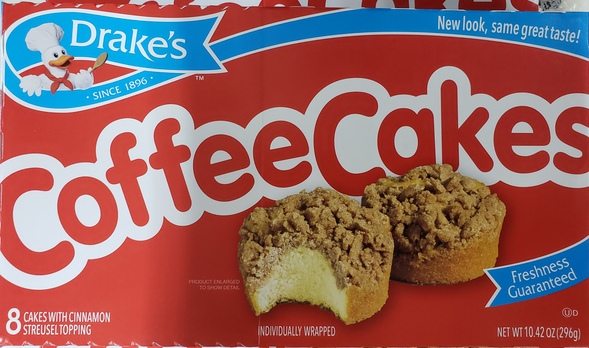 Coffee Cakes box of 10 Larger box sizes below